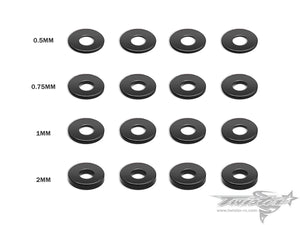 TR-AC69-TB Aluminum Shim 3X7.8mm Set 0.5,0.75,1,2mm each 4pcs.