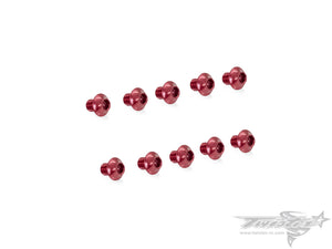 TR-ALS-UR 7075-T6 M3 Hex. Socket UFO Head Screw(Red)  10pcs.