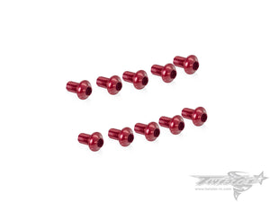 TR-ALS-UR 7075-T6 M3 Hex. Socket UFO Head Screw(Red)  10pcs.