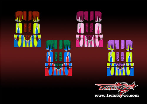 TR-BE-MA10 Beta Wing Metallic/Optical White Pattern Wrap ( Type A10 ) 4 Colors