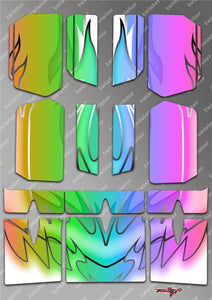 TR-BE-MA11 Beta Wing Metallic/Optical White Pattern Wrap ( Type A11 ) 4 Colors