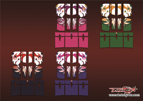 TR-BE-MA13 Beta Wing Metallic/Optical White Pattern Wrap ( Type A13 )4 Colors