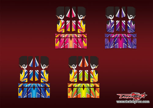 TR-BE-MA15 Beta Wing Metallic/Optical White Pattern Wrap ( Type A15)4 Colors