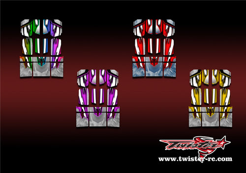TR-BE-MA8 Beta Wing Metallic/Optical White Pattern Wrap ( Type A8 ) 4colors