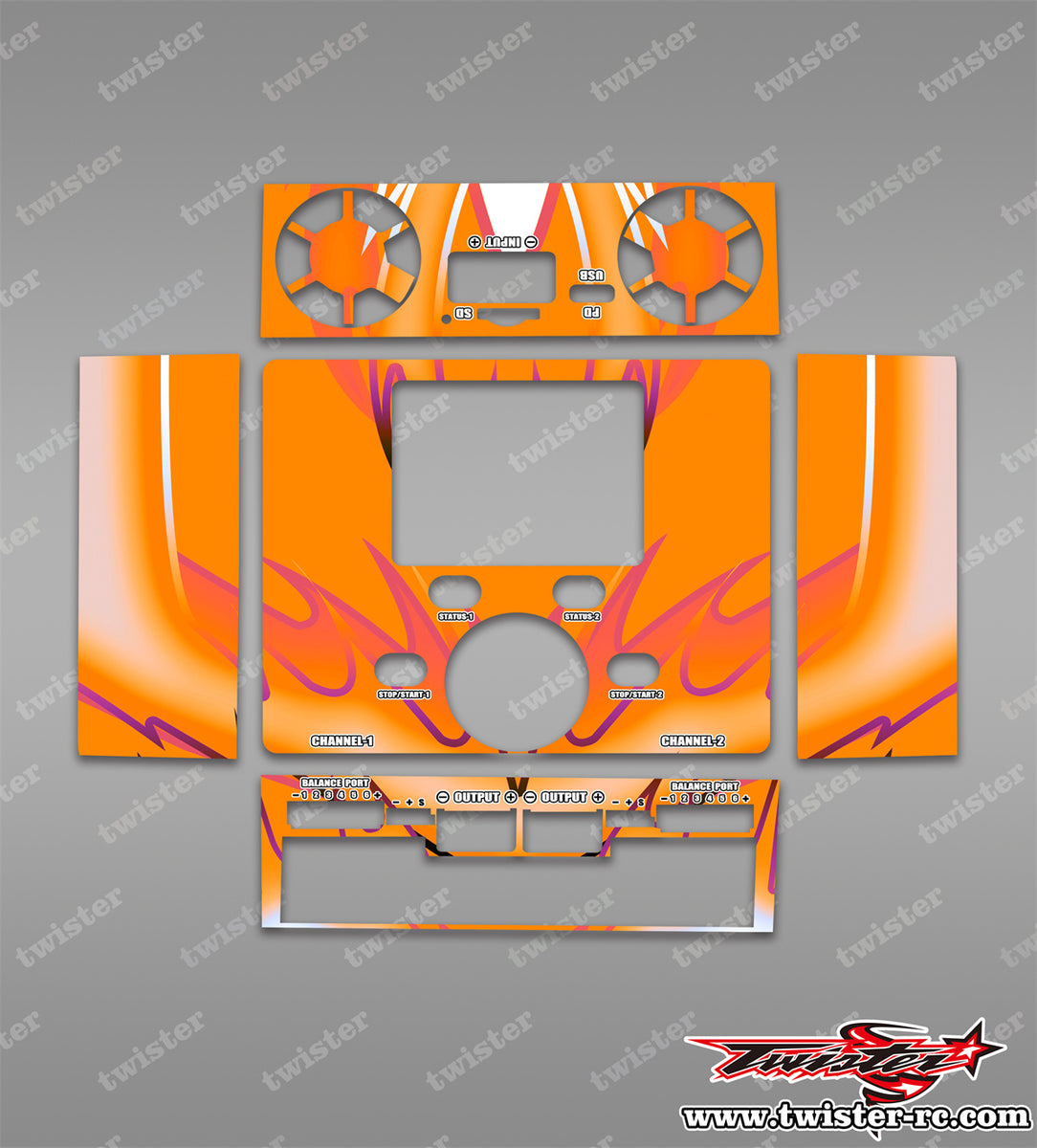 TR-DX6-MA11 icharger DX6 Metallic/Optical White Pattern Wrap ( Type A1 ...