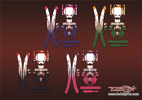 TR-EAR-MA13 Eartec Metallic/Optical White Pattern Wrap ( Type A13 )4 Colors
