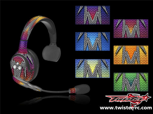 TR-EAR-MA3 Eartec Metallic/Optical White Pattern Wrap ( Type A3 ) 6 colors