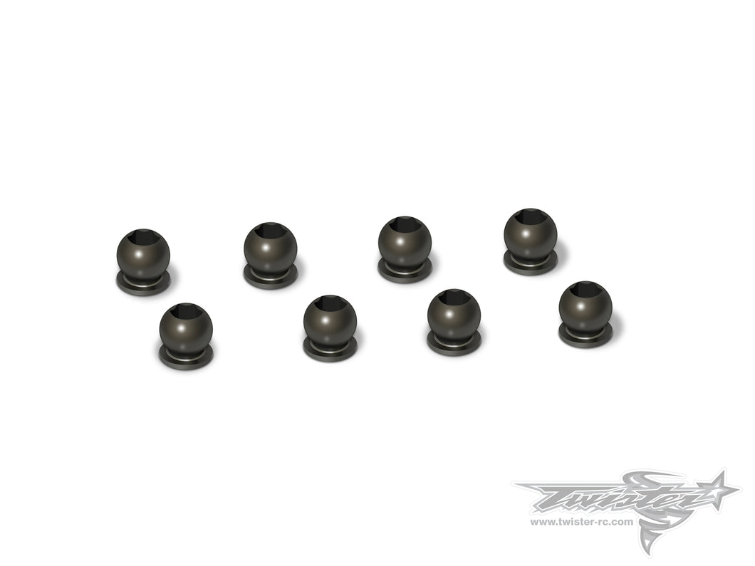 TR-EP155-X 7075-T6 Hard Coated Alu. 5.8mm Shock End Ball  ( For Xray T4'15/16/17/18 ) 8pcs.