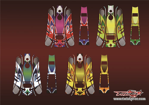 TR-380-MA12 Sky RC ITP380 Metallic/Optical White Pattern Wrap ( Type A12 )4 Colors
