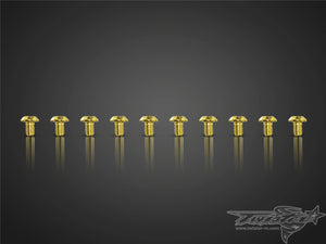 TR-GST-B Gold Plated M3 Button Head Screws