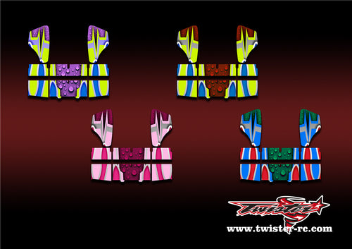 TR-HBW-MA10 HB Racing Wing Metallic/Optical White Pattern Wrap ( Type A10 ) 4 Colors