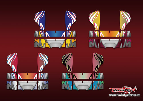 TR-HBW-MA14 HB Racing Wing Metallic/Optical White Pattern Wrap ( Type A14 )4 Colors