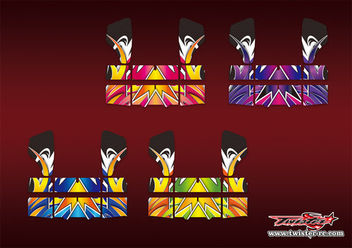 TR-HBW-MA15 HB Racing Wing Metallic/Optical White Pattern Wrap ( Type A15)4 Colors