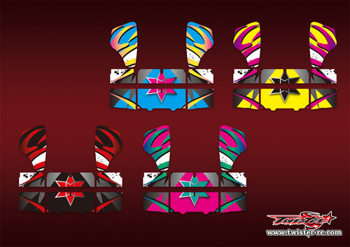 TR-HBW-MA16 HB Racing Wing Metallic/Optical White Pattern Wrap ( Type A16)4 Colors