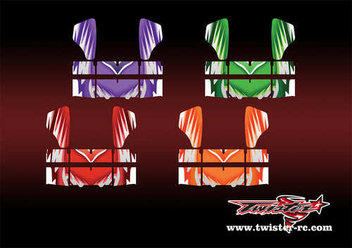 TR-HBW-MA5 HB Racing Wing Metallic/Optical White Pattern Wrap ( Type A5 )
