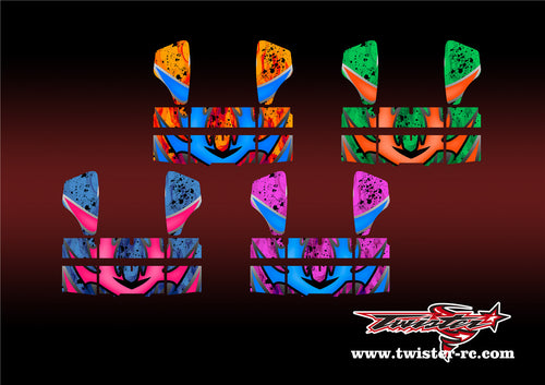 TR-HBW-MA7 HB Racing Wing Metallic/Optical White Pattern Wrap ( Type A7 )4Colors