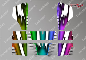 TR-HBW-MA8 HB Racing Wing Metallic/Optical White Pattern Wrap ( Type A8 ) 4colors