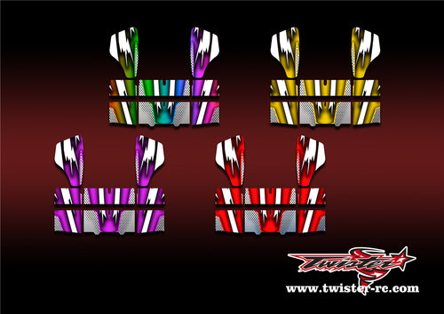 TR-HBW-MA8 HB Racing Wing Metallic/Optical White Pattern Wrap ( Type A8 ) 4colors
