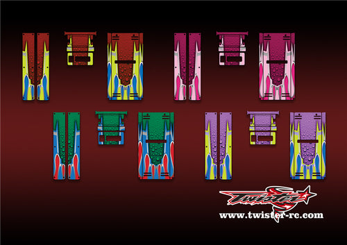 TR-HO-MA10 Hudy Off Road Starter Box Metallic/Optical White Pattern  Wrap ( Type A10 )  4 Colors
