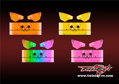 TR-K3W-MA11 Kyosho MP9 TKI3 Wing Metallic/Optical White Pattern Wrap ( Type A11 ) 4 Colors