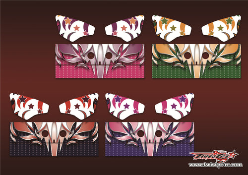 TR-K3W-MA13 Kyosho MP9 TKI3 Wing Metallic/Optical White Pattern Wrap ( Type A13 )4 Colors
