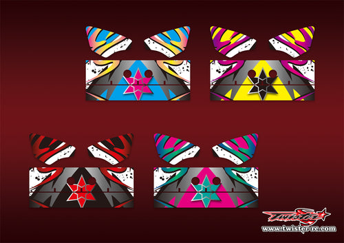 TR-K3W-MA16 Kyosho MP9 TKI3 Wing Metallic/Optical White Pattern Wrap ( Type A16)4 Colors