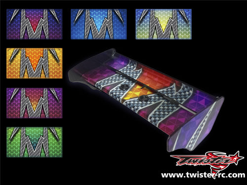 TR-K3W-MA3  Kyosho MP9 TKI3 Wing Metallic/Optical White Pattern Wrap ( Type A3 ) 6 colors