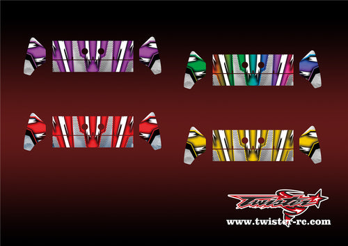 TR-K3W-MA8 Kyosho MP9 TKI3 Wing Metallic/Optical White Pattern Wrap ( Type A8 ) 4colors