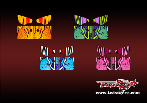 TR-K3W-MA9 Kyosho MP9 TKI3 Wing Metallic/Optical White Pattern Wrap ( Type A9 ) 4 colors