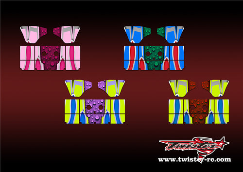 TR-K4W-MA10 Kyosho MP9 TKI4 Wing Metallic/Optical White Pattern Wrap ( Type A10 ) 4 Colors