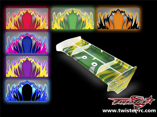 TR-K4W-MA1  Kyosho MP9 TKI4 Wing Metallic/Optical White Pattern Wrap ( Type A1 ) 6 colors