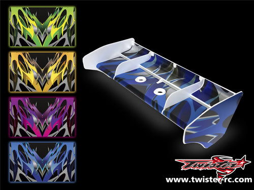 TR-K4W-MA2 Kyosho MP9 TKI4 Wing Metallic/Optical White Pattern Wrap ( Type A2 ) 4 colors