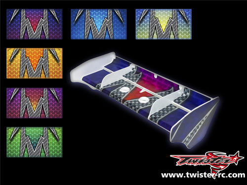 TR-K4W-MA3  Kyosho MP9 TKI4 Wing Metallic/Optical White Pattern Wrap ( Type A3 ) 6 colors