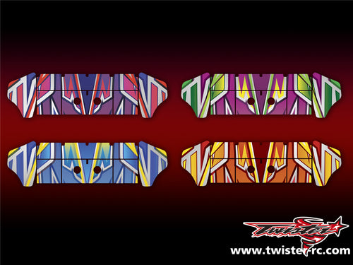 TR-K4W-MA4 Kyosho MP9 TKI4 Wing Metallic/Optical White Pattern Wrap ( Type A4 ) 4color