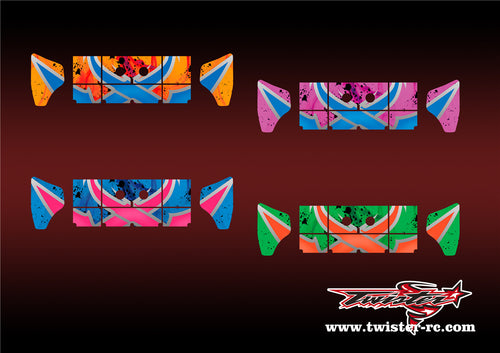 TR-K4W-MA7 Kyosho MP9 TKI4 Wing Metallic/Optical White Pattern Wrap ( Type A7 )4Colors