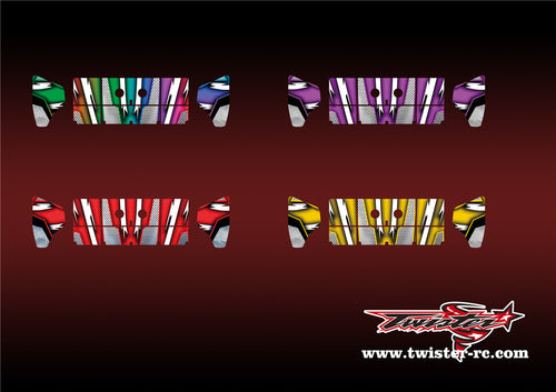 TR-K4W-MA8 Kyosho MP9 TKI4 Wing Metallic/Optical White Pattern Wrap ( Type A8 ) 4colors