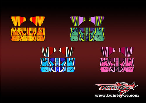 TR-K4W-MA9 Kyosho MP9 TKI4 Wing Metallic/Optical White Pattern Wrap ( Type A9 )  4 colors