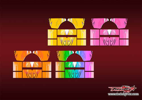 TR-M8RW-MA11 Mugen MBX8R Wing Metallic/Optical White Pattern Wrap ( Type A11 )  4 Colors