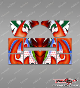 TR-M8RW-MA20  Mugen MBX8R Wing Metallochrome/Optical white Wave Pattern Wrap ( Type A20 ) 4 colors