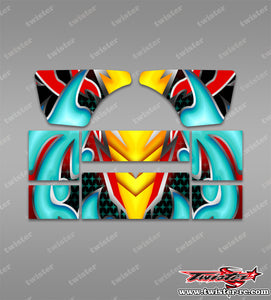 TR-M8RW-MA20  Mugen MBX8R Wing Metallochrome/Optical white Wave Pattern Wrap ( Type A20 ) 4 colors