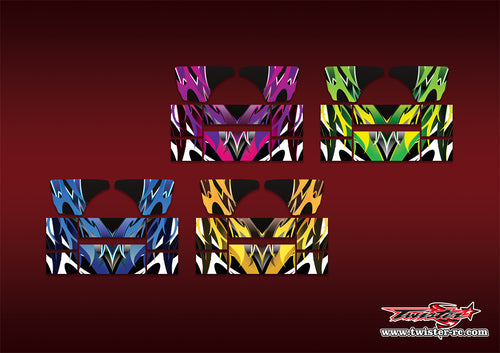 TR-M8RW-MA2 Mugen MBX8R Wing Metallic/Optical White Pattern Wrap ( Type A2 ) 4 colors