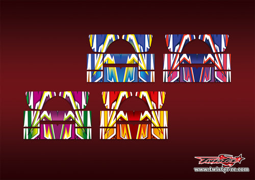 TR-M8RW-MA4 Mugen MBX8R Wing Metallic/Optical White Pattern Wrap ( Type A4 ) 4color