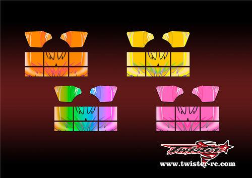 TR-M8W-MA11 Mugen MBX8 Wing Metallic/Optical White Pattern Wrap ( Type A11 )  4 Colors
