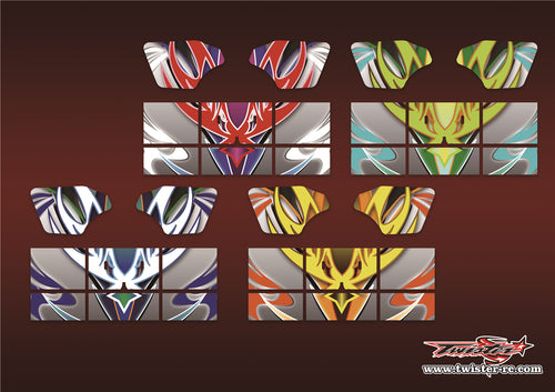 TR-M8W-MA12 Mugen MBX8 Wing Metallic/Optical White Pattern Wrap ( Type A12 )4 Colors