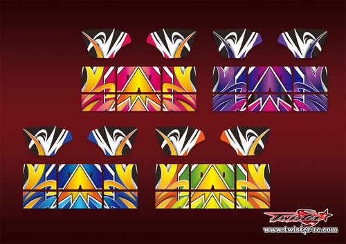 TR-M8W-MA15 Mugen MBX8 Wing Metallic/Optical White Pattern Wrap ( Type A15)4 Colors