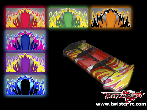 TR-M8W-MA1  Mugen MBX8 Wing Metallic/Optical White Pattern Wrap ( Type A1 ) 6 colors