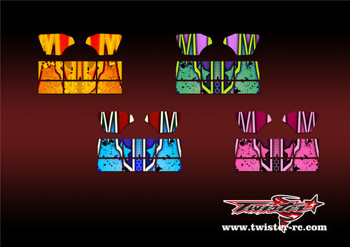 TR-M8W-MA9 Mugen MBX8 Wing Metallic/Optical White Pattern Wrap ( Type A9 )4 colors