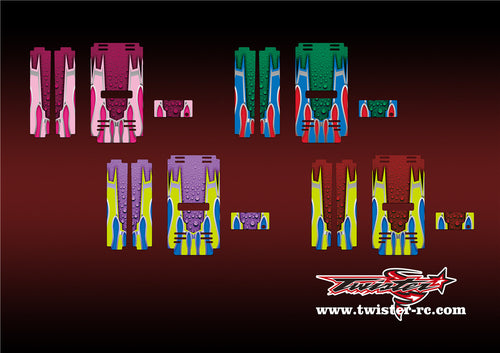 TR-MB-MA10 Mugen Off Road Starter Box Metallic/Optical White Pattern Wrap ( Type A10 )  4 Colors