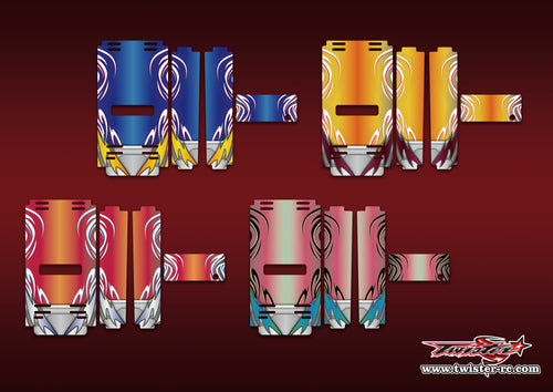 TR-MB-MA14 Mugen Off Road Starter Box Metallic/Optical White Pattern Wrap ( Type A14 )4 Colors