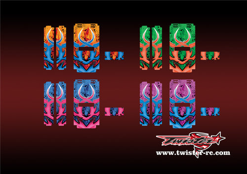 TR-MB-MA7 Mugen Off Road Starter Box Metallic/Optical White Pattern Wrap ( Type A7 )4Colors